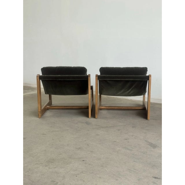 Green Made to Order Fionda Lounge Chairs - Pair For Sale - Image 8 of 15