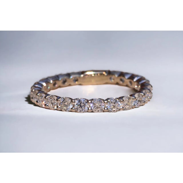 Contemporary The Abrahams Path: Stackable Diamond U Band in White Gold For Sale - Image 3 of 11