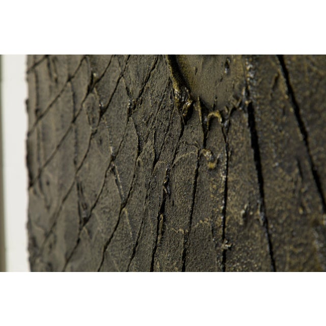 Brutalist Bronzed Resin Wall Relief Sculpture, Style of Paul Evans, c 1970s For Sale - Image 12 of 12