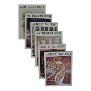 Vintage 1980s Architectural Digest the International Magazine of Fine Interior Design, Set of 6 Issues For Sale