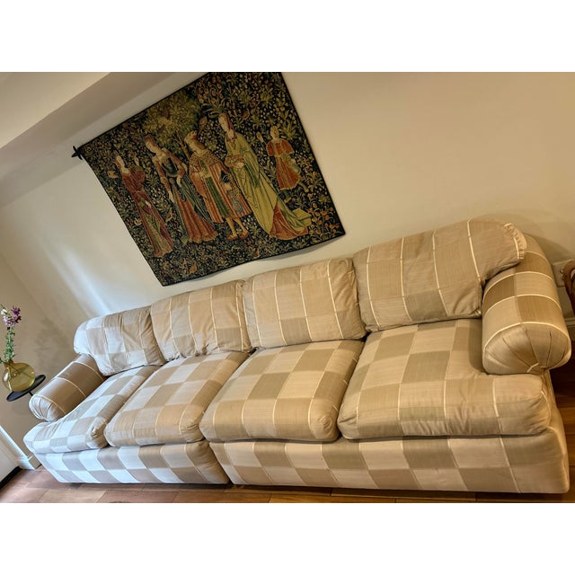 1980s Silk Checkered Sofa by Drexel Heritage Chairish