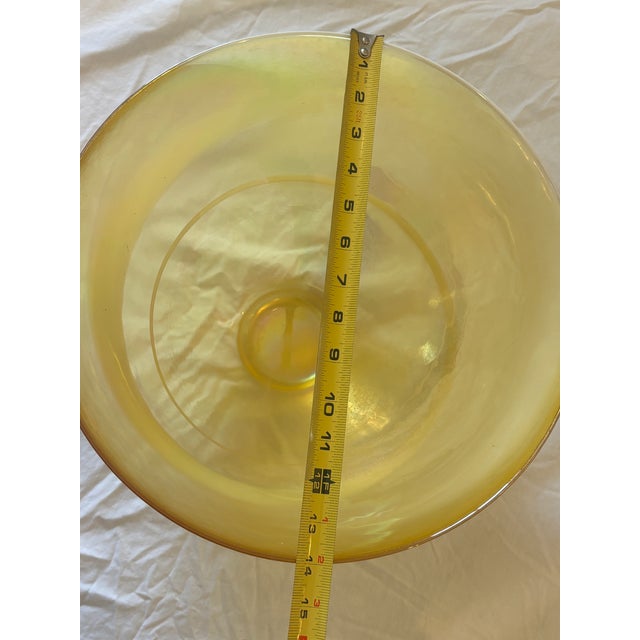 Glass Large Yellow Yalos Murano Decorative Bowl For Sale - Image 7 of 8