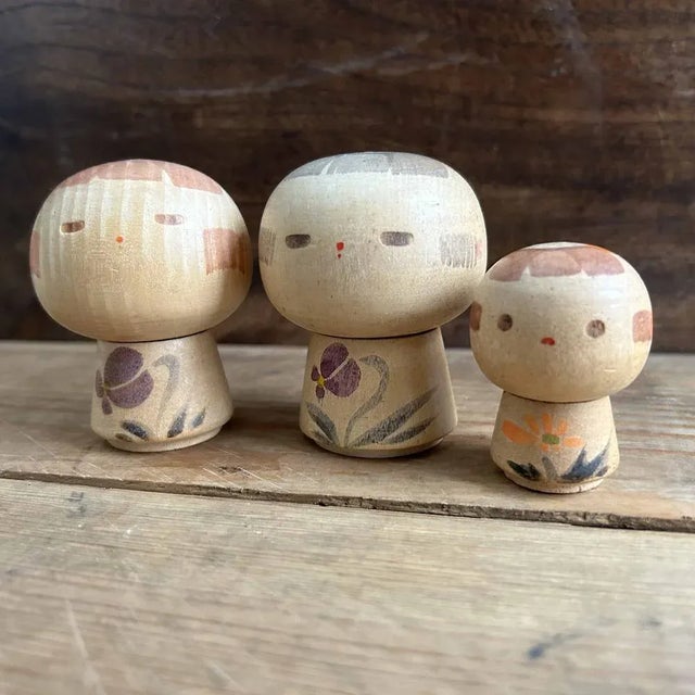 Vintage Kokeshi Dolls by Sanpei Yamanaka, Japan, 1960s, Set of 3 For Sale - Image 10 of 10