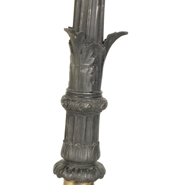 Brass Gothic Revival Cast Spelter and Gilt-Brass Pedestal, Circa 1880 For Sale - Image 8 of 11