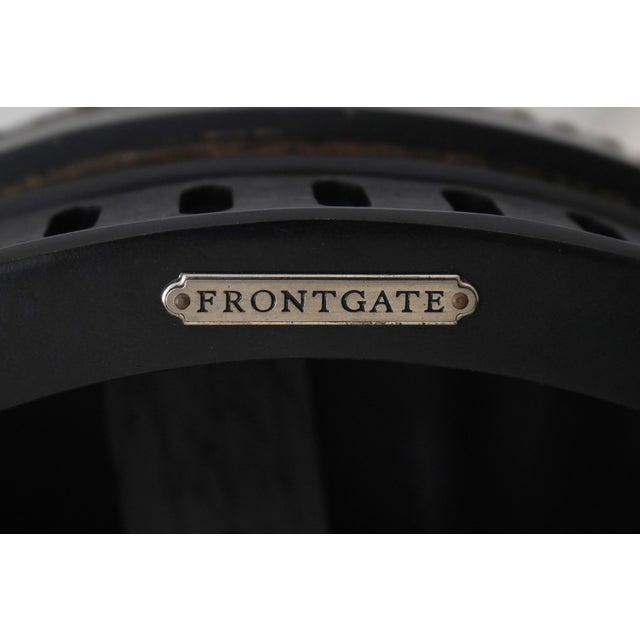 Frontgate Revolving Seat Low Ottoman Stool For Sale - Image 13 of 13