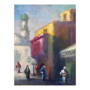 Leonid GechtoffOrientalist Cairo Market Street Scene, Middle Eastern Bazaar