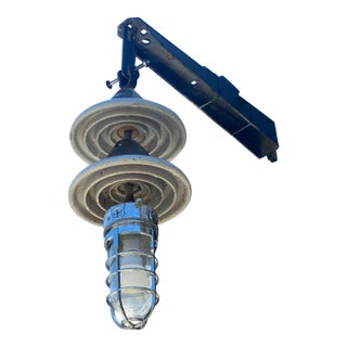 Vintage Upcycled Outdoor Insulator Pilon Lighting For Sale