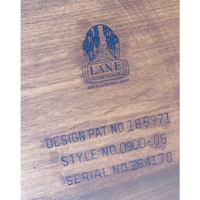 Mid 20th Century Lane Acclaim Square Side Table With Curved Lower Shelf For Sale - Image 11 of 13