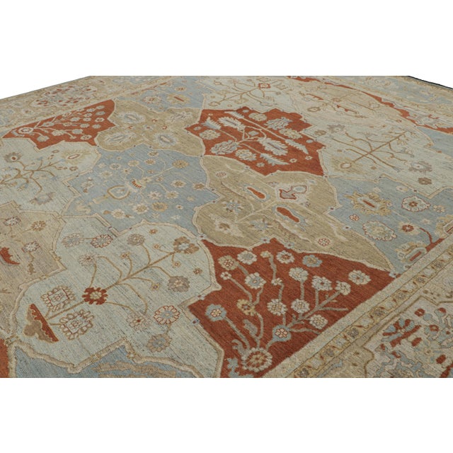 Rug & Kilim Rug & Kilim’s Burano Rug With Floral Patterns and Cartouches For Sale - Image 4 of 7