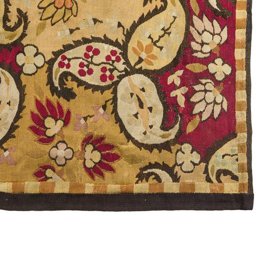 Early 18th Century Antique French Aubusson Square Rug With All-Over Floral Design - Rug & Kilim For Sale - Image 5 of 5