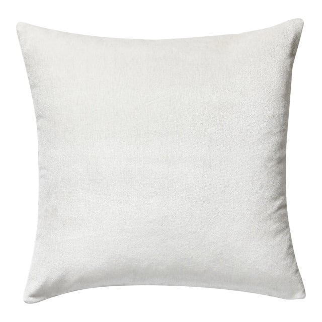 The House of Scalamandré Bay Velvet Outdoor Pillow, Oyster For Sale