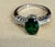 Green 1.2 Carat Natural Oval Green Tourmaline + Diamond Ring 14 Karat Yellow Gold For Sale - Image 8 of 18