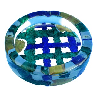 Vintage Murano Submerged Glass Ashtray by Antonio Da Ros, 1960s For Sale