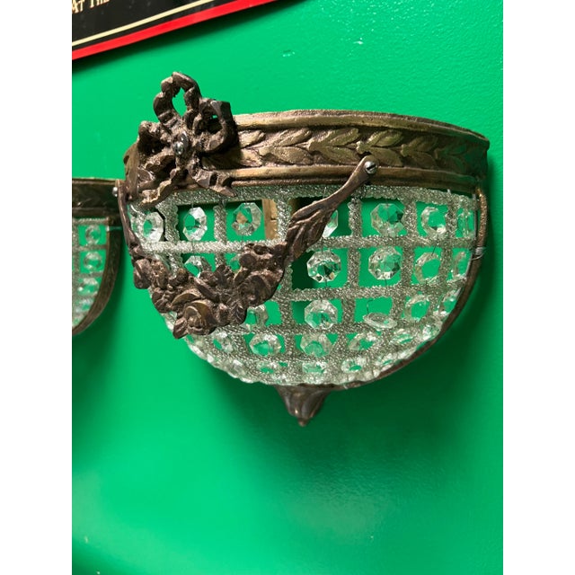 1970s Half Moon Sconces - a Pair For Sale - Image 4 of 5