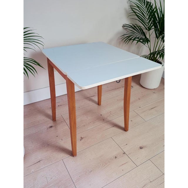 Mid-Century Modern Mid-Century Formica Drop Leaf Dining Table, 1960 For Sale - Image 3 of 17