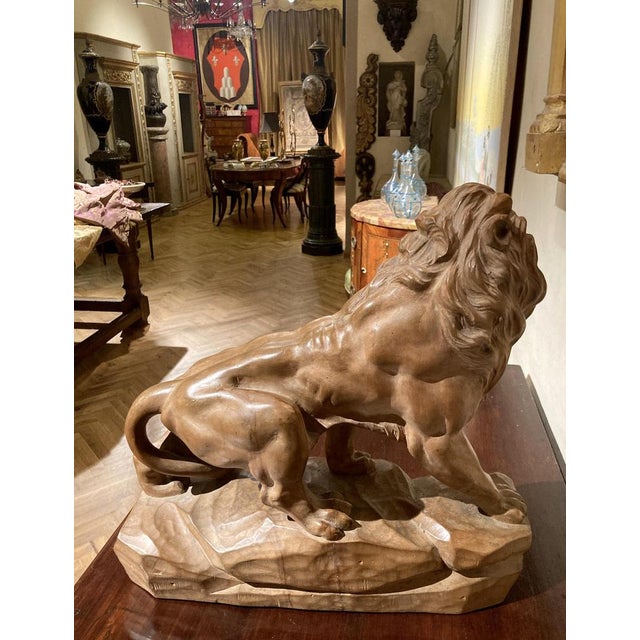 Italian Artist, Large Lion, 19th Century, Wood For Sale - Image 11 of 17