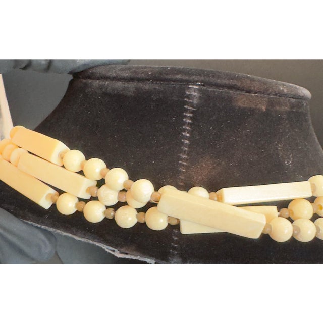 1980s 1980s African Bone Bead Necklace, Opera Length For Sale - Image 5 of 15