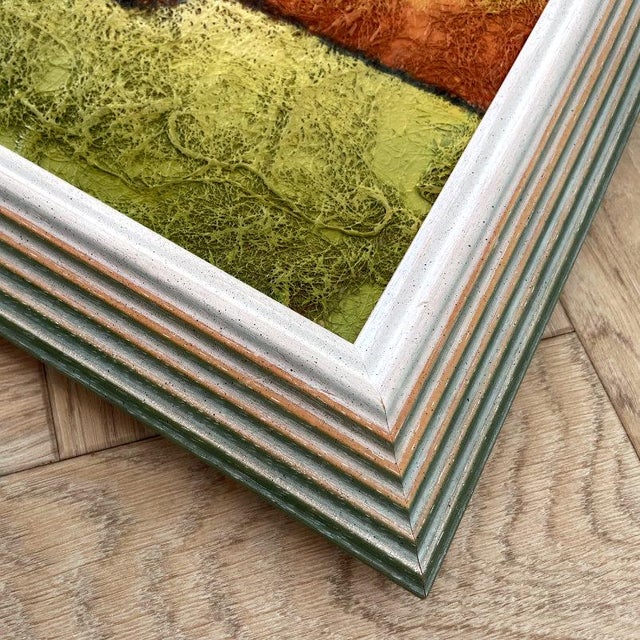 Textile B. Long, Abstract Artworks, 1960s, Canvas Paintings, Set of 2 For Sale - Image 7 of 18