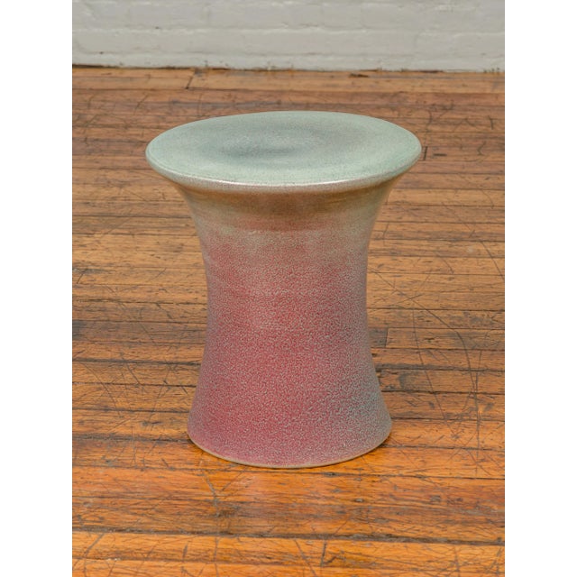 Chinese Contemporary Artisan Hand Painted and Glazed Curving Garden Seat For Sale - Image 10 of 12