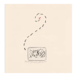 1995 Janet Varga Berry Minimalist Etching and Drawing