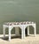 Late 20th Century Vintage White and Brown Fretwork Upholstered Stools - A Pair For Sale - Image 5 of 12