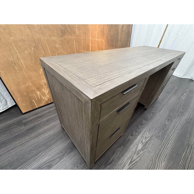 Gray Rh Laguna Storage Desk – Grey Driftwood For Sale - Image 8 of 18