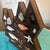 Mid-Century Modern Geometric Mountain Wooden Curio Shelf With Natural Seashell Collection For Sale - Image 11 of 11