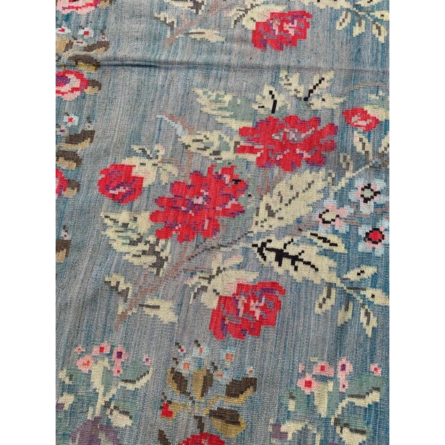1930s Mid-Century Pictorial Karabagh Kilim Rug, 1930s For Sale - Image 5 of 18