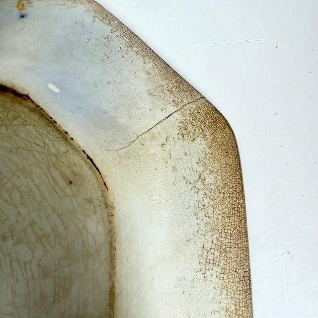 Mid 19th Century Mid 19th Century Flow Blue Ironstone Large Platter For Sale - Image 5 of 8