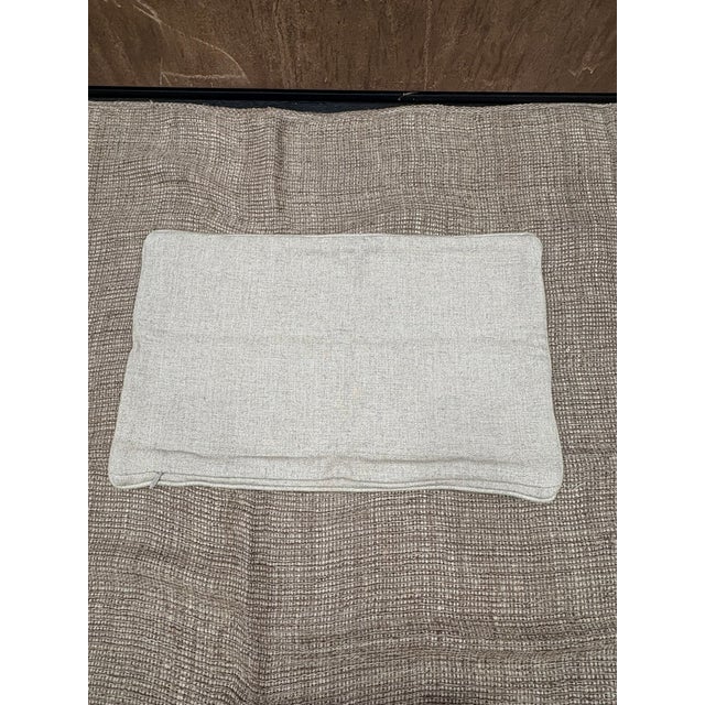 Rh Restoration Hardware Custom Italian Pietro Solid Piped Lumbar Pillow Cover For Sale - Image 13 of 17