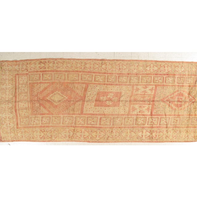 Antique Oushak Carpet, Handmade Oriental Rug, Pink Rug, Taupe, Cream, Gray For Sale - Image 9 of 10
