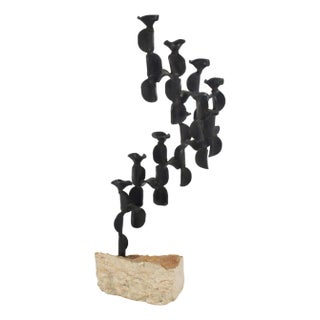 David Palombo Cascading Sculpture/Candelabra/Menorah For Sale