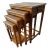 Asian Carved Nesting Side Tables Set of 4 1960s For Sale