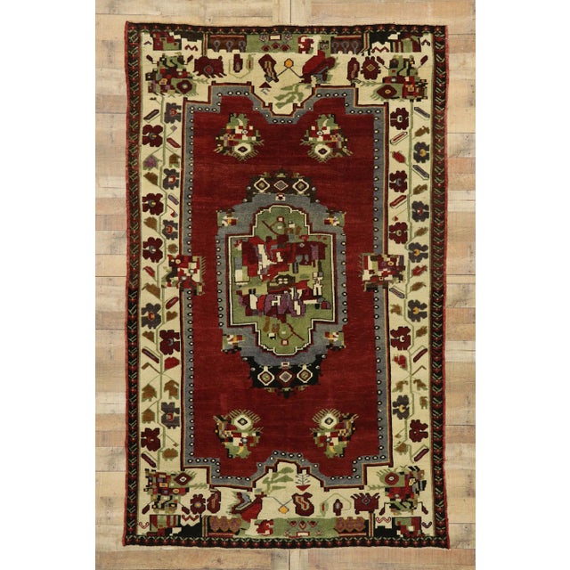Vintage Turkish Oushak Rug, 05'06 X 08'11 For Sale - Image 9 of 10