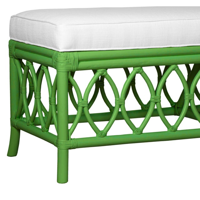 Lillian Bench - Bright Green For Sale In West Palm - Image 6 of 8