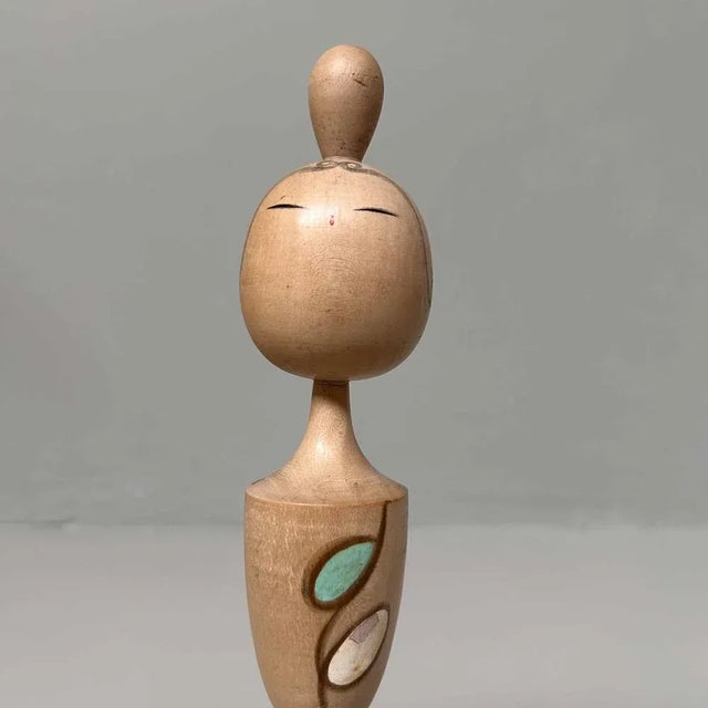 Mid-Century Modern Vintage Sosaku Kokeshi by Issetsu Kuribayashi, Japan, 1960s For Sale - Image 3 of 7