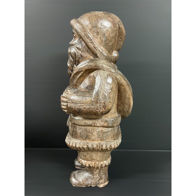 Figurative Late 20th Century Carved Wood Santa Claus Sculpture For Sale - Image 3 of 11