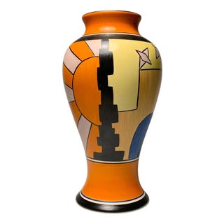 1990's Wedgwood Bizarre Sunray Meiping Vase by Clarice Cliff For Sale