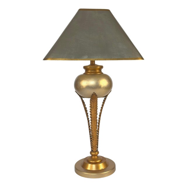 Gilded Palm Tree Lamp by Lam Lee, 1980 For Sale