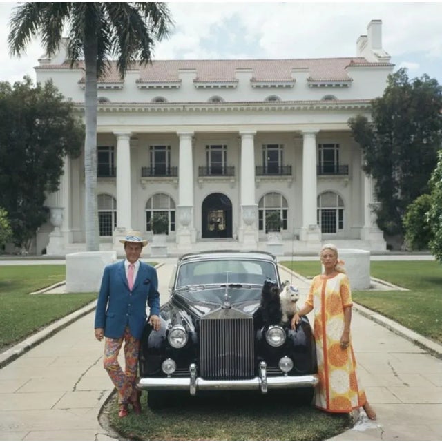 Donald Leas 1968 by Slim Aarons Slim Aarons Limited Estate Edition April 1968: Mr and Mrs Donald Leas with their Rolls...