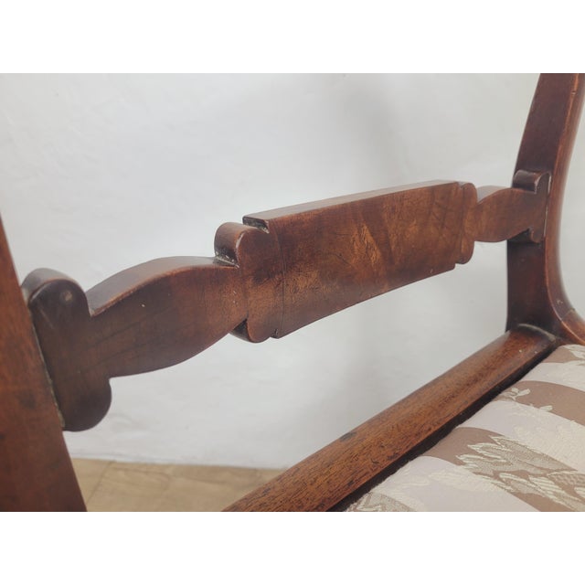 Antique Victorian Upholstered Mahogany Carver Armchair, 1890 For Sale - Image 6 of 18