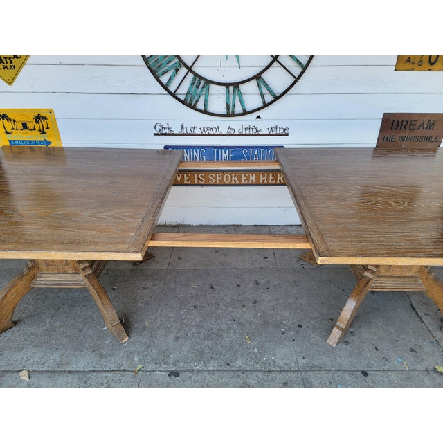 Modern Modern Long Oak Wood Dining Table. For Sale - Image 3 of 18