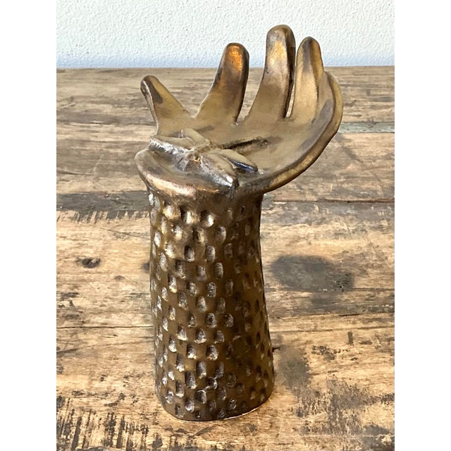 Bronze Vintage Slab Built Hand Sculptures - Set of 4 For Sale - Image 8 of 12