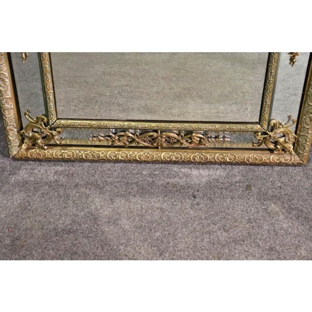 Turn of the Century Bronze Neoclassical Mirror For Sale - Image 10 of 10