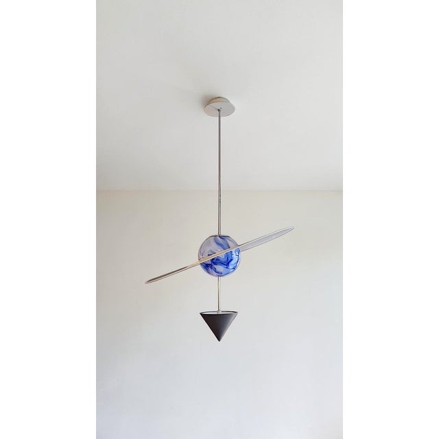 Pianeta Il Cielo Pendant Light by Vico Magistretti for Venini, Italy, 1980s For Sale - Image 6 of 6