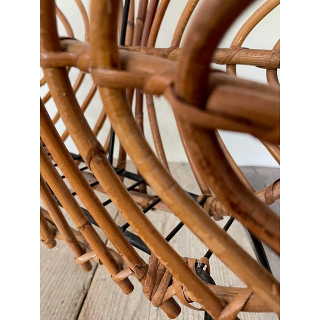 Vintage Bamboo Magazine Rack, 1950s For Sale - Image 6 of 7