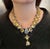 Bochic Capri Vintage 18K Gold & Silver Necklace, 74ct Multi Gemstones For Sale - Image 11 of 13