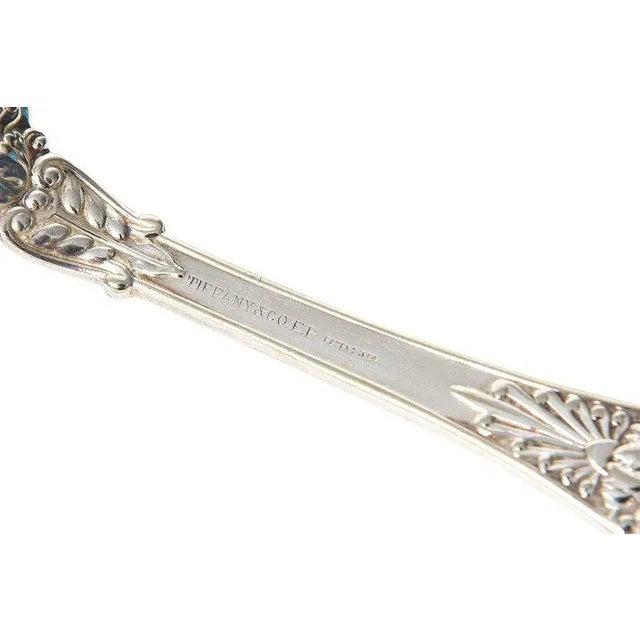 Metal Tiffany & Co. Silver-Plate Floral Serving Spoon For Sale - Image 7 of 9