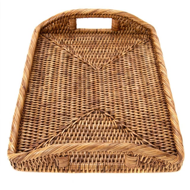 Our rectangular rattan serving and ottoman trays will instantly add a gorgeous touch to any room of your home. Adding this...