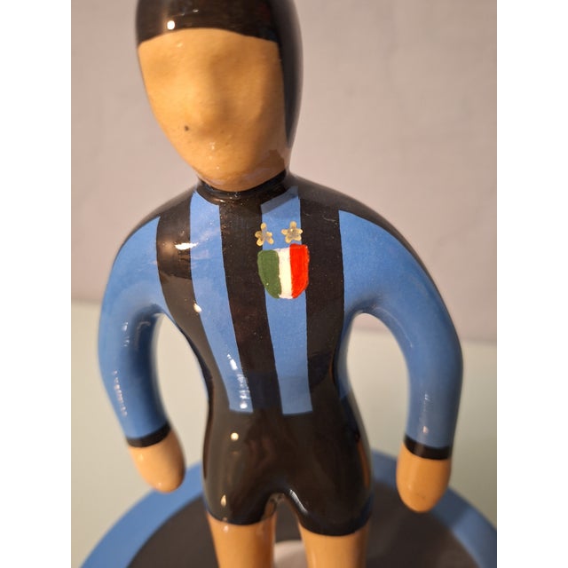 Subbuteo Ornament Sculpture in Hand-Painted Double-Mold Ceramic from Artigianato Italiano For Sale - Image 3 of 10